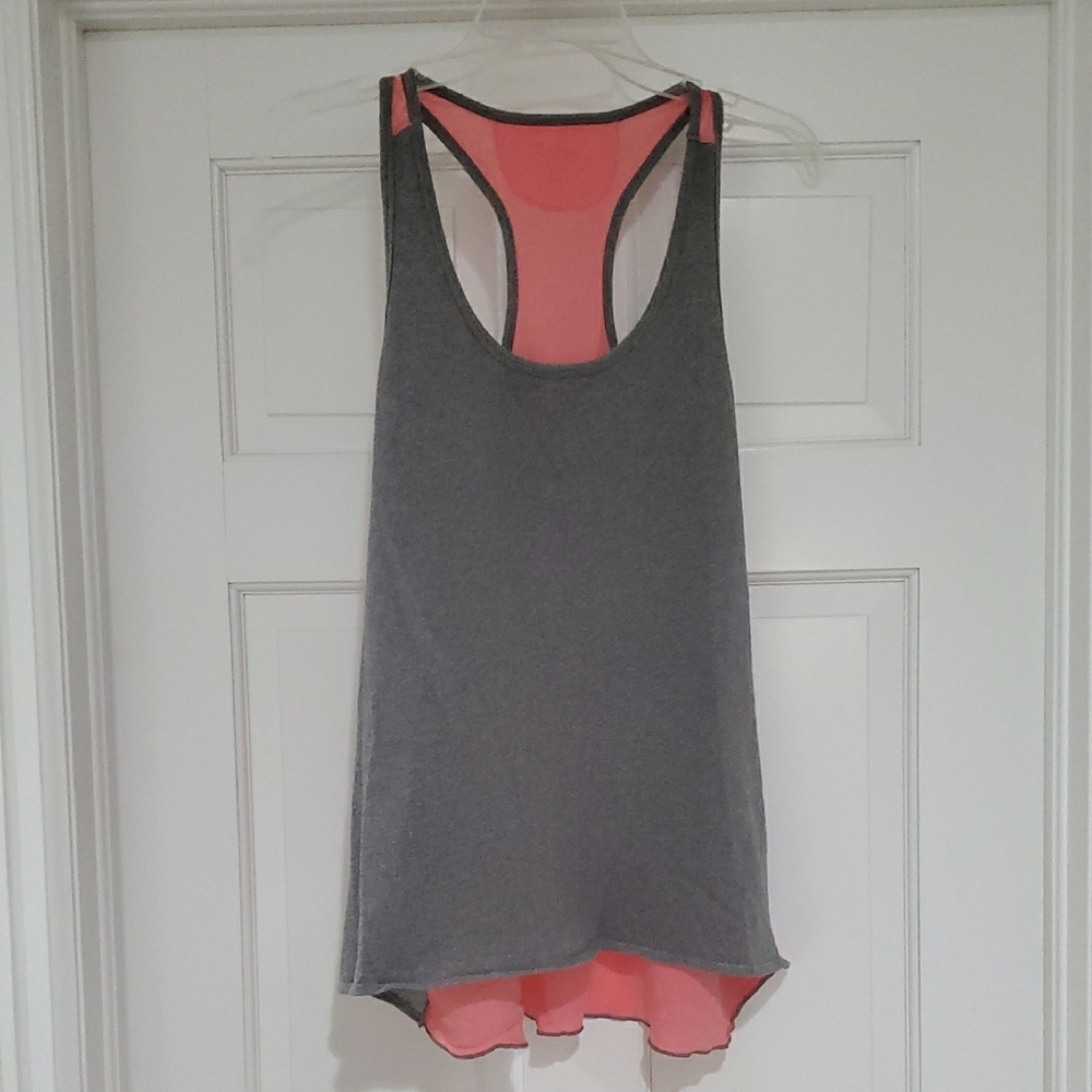 Calvin Klein Performance Gray/Coral Women's Tank Top womens Sz L